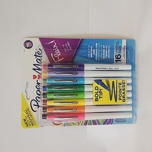 1 Left⚡️Paper Mate Flair Pen, Bold Tip, Felt Tip Pen, Assorted Colors 16 count